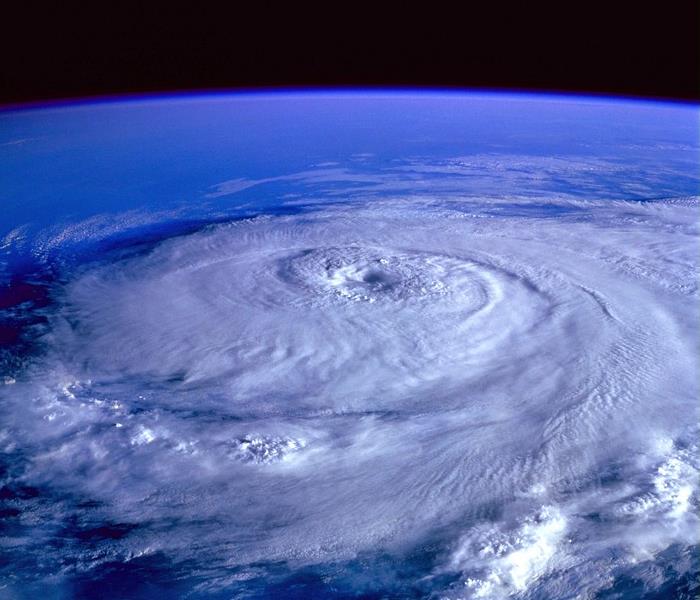 aerial photo of hurricane