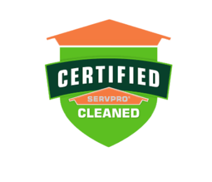 Certified: SERVPRO Cleaned logo 